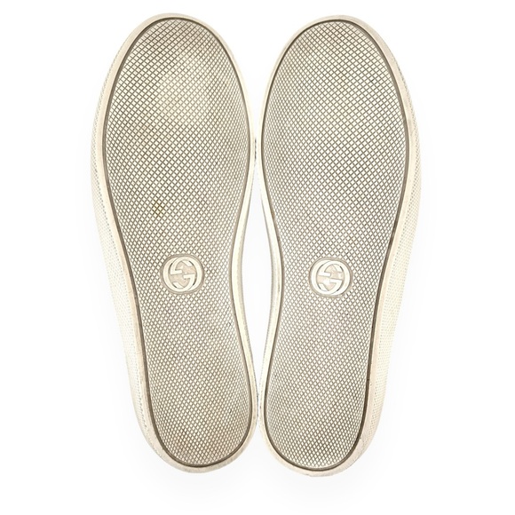 Gucci GG Supreme Monogram Print Bengal Tiger Gray Printed Slip-On Sneakers sz 38 - Picture 9 of 11